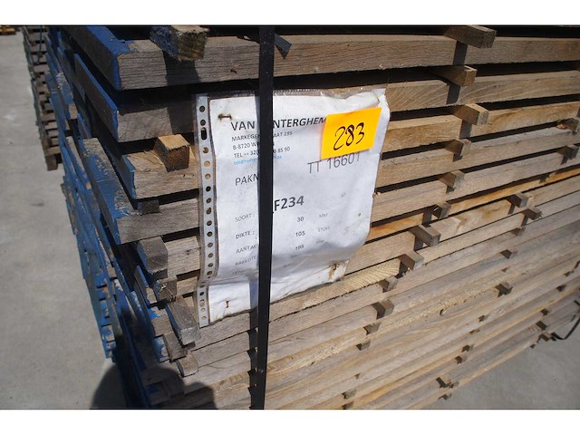 0,95 m³ eiken planken 30mm rustiek - afbeelding 2 van  4