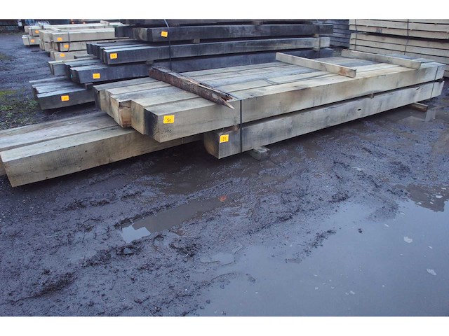 0,98 m³ eiken balken 200x200 - afbeelding 1 van  4