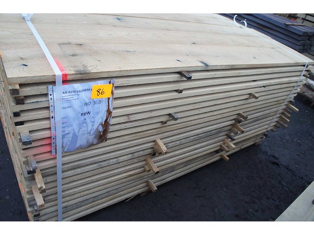 0,99 m³ eiken planken 22mm - afbeelding 1 van  3