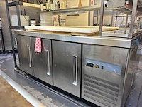 1 3-deurs rvs koelwerkbank nn
