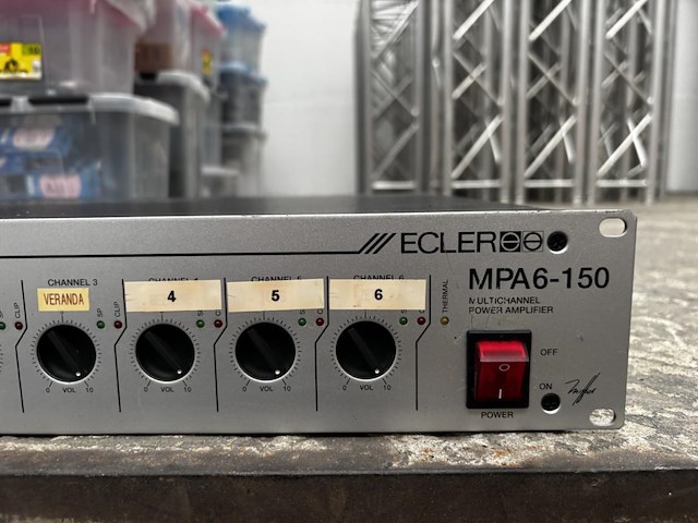 1 6-kanaals versterker ecler mpa6-150 - afbeelding 3 van  3