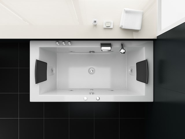 1 à 2 persoons whirlpool massagebad - half vrijstaand 183x90cm - afbeelding 11 van  16