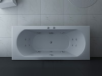 1 à 2 persoons whirlpool massagebad wit - linkse opstelling 170x75cm - afbeelding 2 van  3