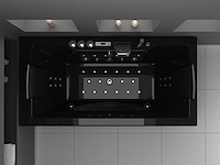 1 à 2 persoons whirlpool massagebad zwart - half vrijstaand 1800x900mm - afbeelding 2 van  3