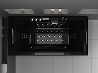 1 à 2 persoons whirlpool massagebad zwart - half vrijstaand 1800x900mm - afbeelding 2 van  3