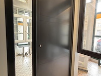 1 alu voordeur met vast paneel met glas aliplast