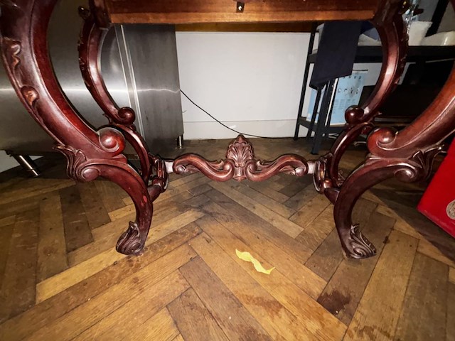 1 antiek houten wandtafeltje - afbeelding 3 van  4