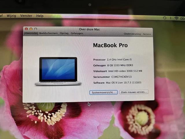 1 apple macbook pro versie 10.7.5 - afbeelding 2 van  4