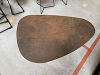 1 bijzettafel met keramisch blad roest-look - afbeelding 2 van  6