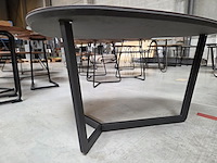 1 bijzettafel met keramisch blad roest-look - afbeelding 4 van  6