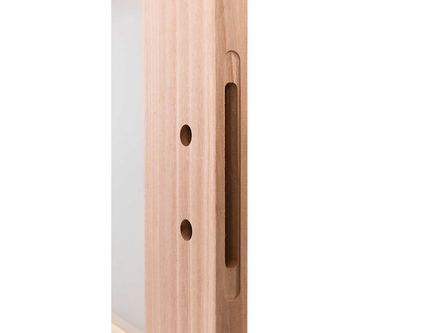 1 binnendeur – massief hout – beglaasd mat glas – 3-glasverdelingen - afbeelding 6 van  10