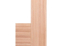 1 binnendeur – massief hout – beglaasd mat glas – 3-glasverdelingen - afbeelding 7 van  10