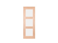 1 binnendeur – massief hout – beglaasd mat glas – 3-glasverdelingen - afbeelding 9 van  10
