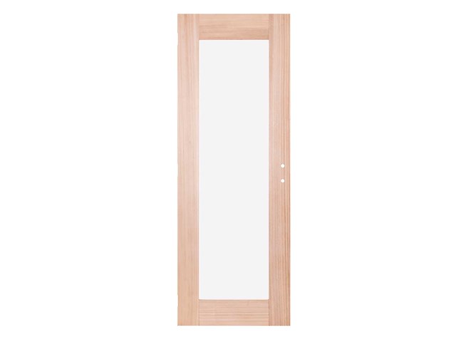 1 binnendeur – massief hout – beglaasd mat glas - afbeelding 2 van  3