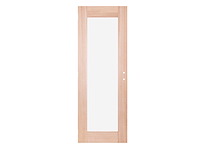 1 binnendeur – massief hout – beglaasd mat glas - afbeelding 2 van  3