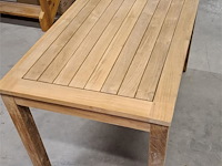 1 buiten tafel in massief teakhout rechthoekig - afbeelding 1 van  1
