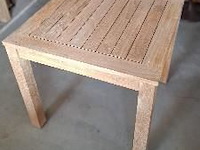 1 buiten tafel in massief teakhout vierkant - afbeelding 1 van  1