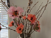 1 deco vaas met kunstbloemen arrangement - afbeelding 3 van  4