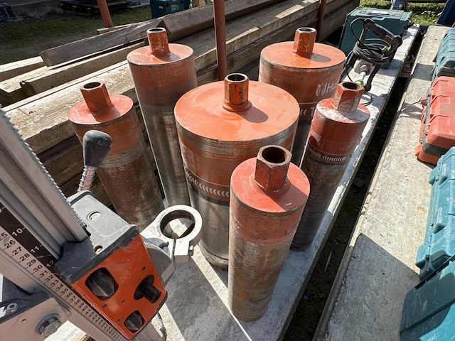 1 diamantboorstatief husqvarna ds150 incl div diamantboren - afbeelding 3 van  3