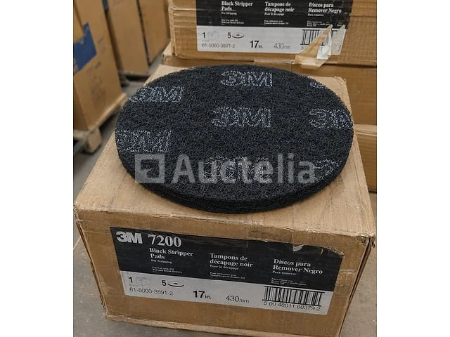 1 doos - 3m™ 7200 zwarte stripperpad. diameter 17" (430 mm) – 5 nieuwe schijven - afbeelding 2 van  5