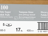 1 doos 3m™ white super polish pad 4100. diameter 17" (430 mm) – 5 nieuwe schijven - afbeelding 2 van  4