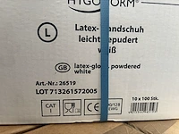 1 doos latex handschoenen hygonorm - afbeelding 2 van  3
