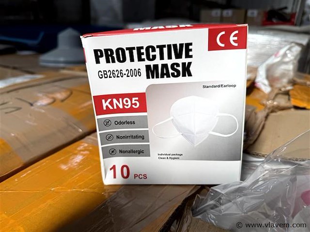 1 doos mondmaskers, per doos: 92 sets aan 10 maskers per set - afbeelding 2 van  2