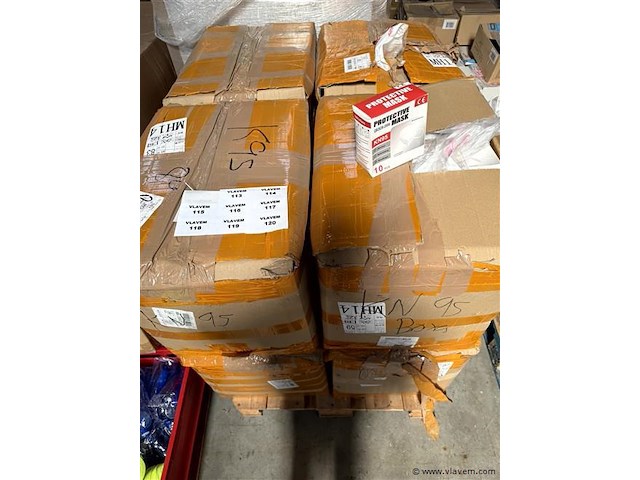 1 doos mondmaskers, per doos: 92 sets aan 10 maskers per set - afbeelding 1 van  2