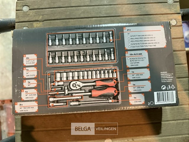 1 dopsleutel set + bitsen powerfix - afbeelding 2 van  2