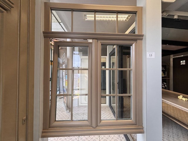 1 dubbele pvc raam roplast met vast stuk - afbeelding 1 van  6