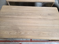 1 eikenhouten eetkamertafel adinda 160/100 artisan - afbeelding 6 van  6