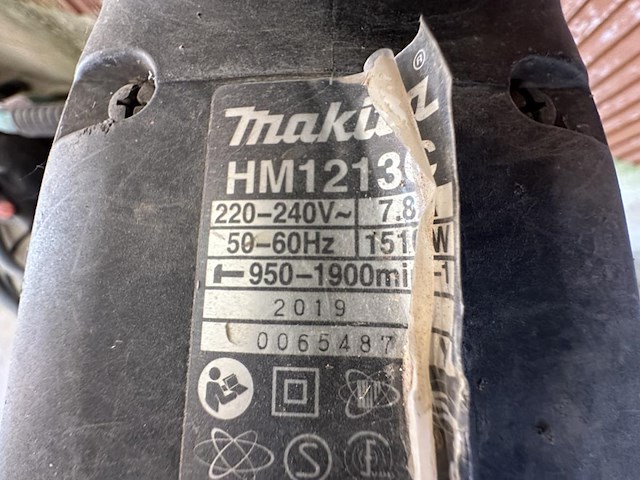 1 elektrische breekhamer makita hm1213c - afbeelding 2 van  2