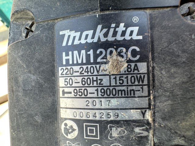 1 elektrische sloophamer makita hm1203c - afbeelding 2 van  3