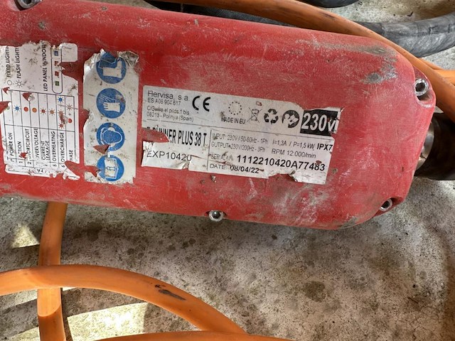 1 elektrische trilnaald hervisa t-runner plus 38t - afbeelding 2 van  3