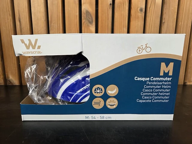 1 fietshelm blauw medium - afbeelding 1 van  10
