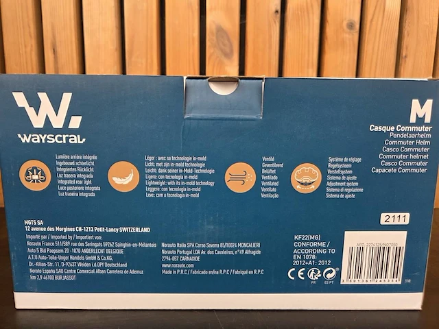 1 fietshelm blauw medium - afbeelding 9 van  10