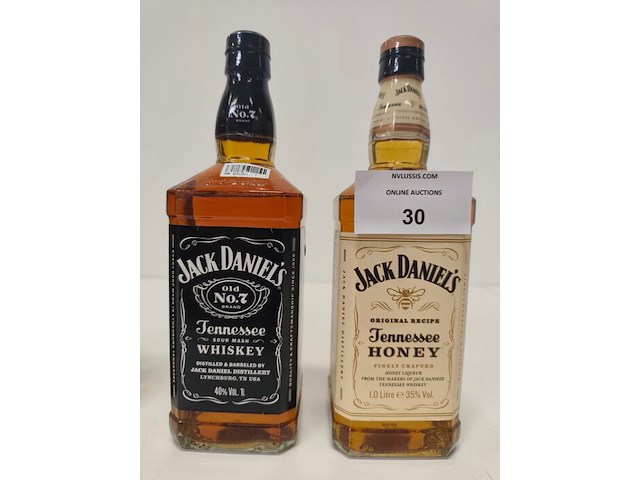1 fles baccardi spiced rum, 1 fles wilderen wiggle likeur, 1 fles jack daniels 1l, 1 fles jack daniels tennessee honey likeur 1l - afbeelding 4 van  6