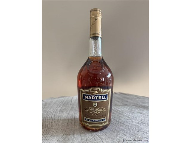1 fles martell cognac - afbeelding 1 van  1