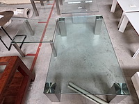 1 glazen salontafel + glazen bijzettafel - afbeelding 2 van  6