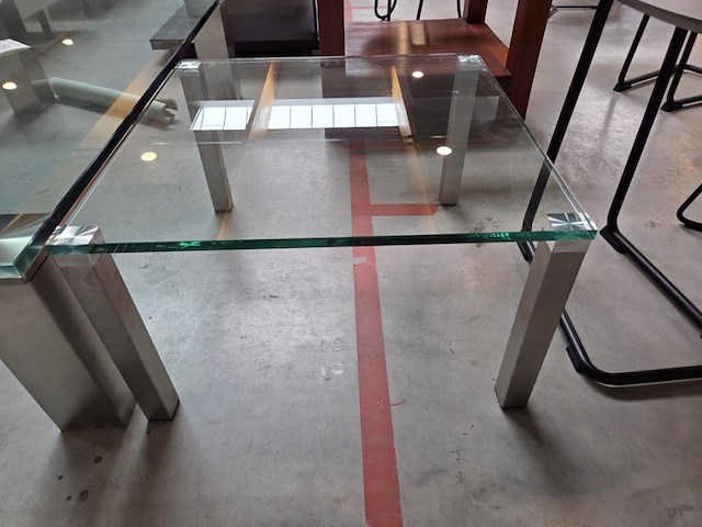 1 glazen salontafel + glazen bijzettafel - afbeelding 5 van  6