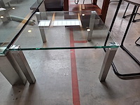 1 glazen salontafel + glazen bijzettafel - afbeelding 5 van  6