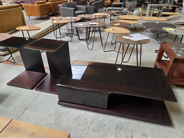 1 glazen salontafel met 2 banktafels - afbeelding 1 van  10