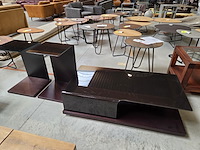1 glazen salontafel met 2 banktafels - afbeelding 1 van  10