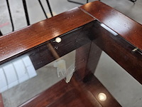 1 houten bijzettafel met glazen blad - afbeelding 5 van  5