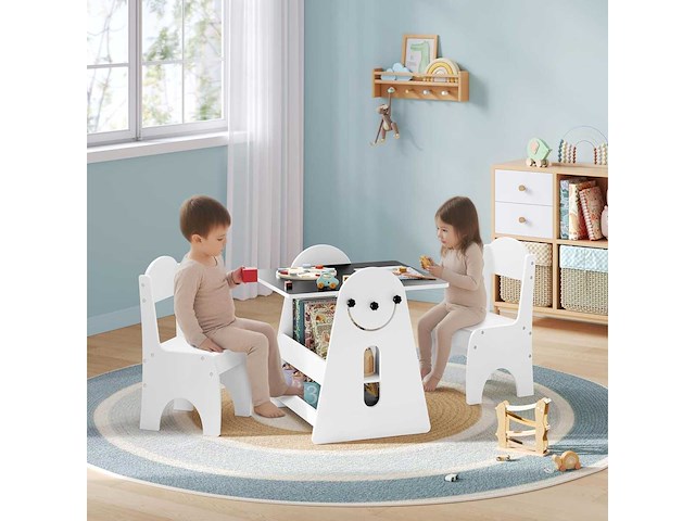 1 kindertafel met 2 stoelen, kindermeubels - afbeelding 1 van  8