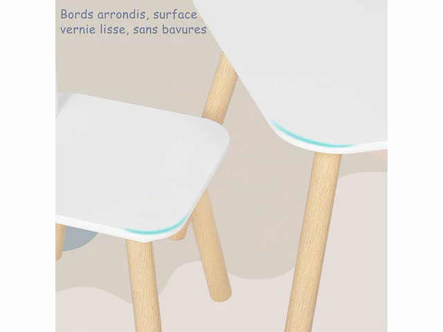 1 kindertafel met 2 stoelen, kindermeubels - afbeelding 6 van  8