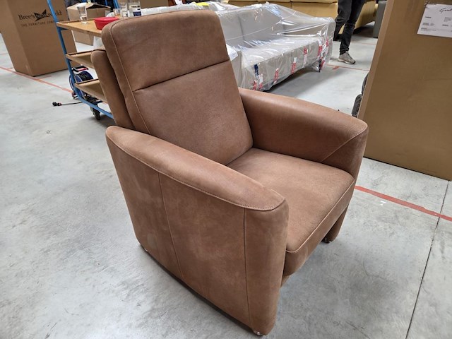 1 lederen bijzetfauteuil hemming hoog - afbeelding 2 van  5