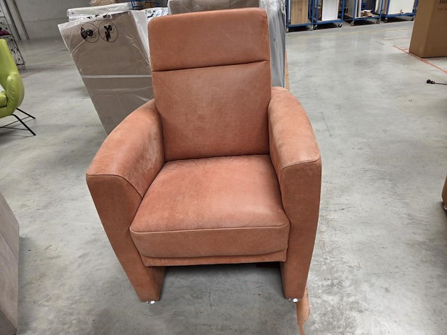 1 lederen bijzetfauteuil hemming hoog - afbeelding 1 van  4