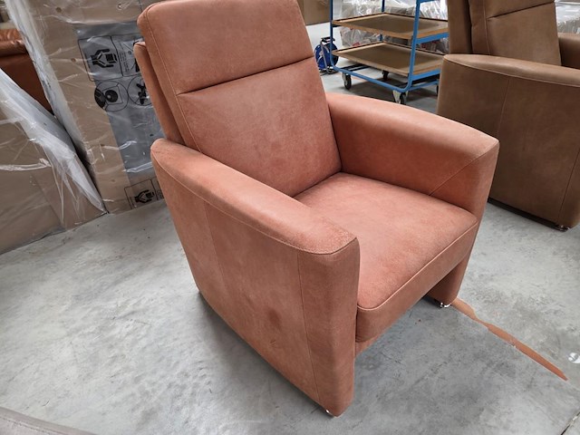 1 lederen bijzetfauteuil hemming hoog - afbeelding 2 van  4