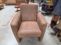 1 lederen bijzetfauteuil hemming laag - afbeelding 1 van  6